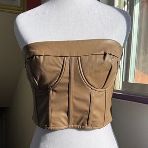 Forever 21 Tan Strapless Top